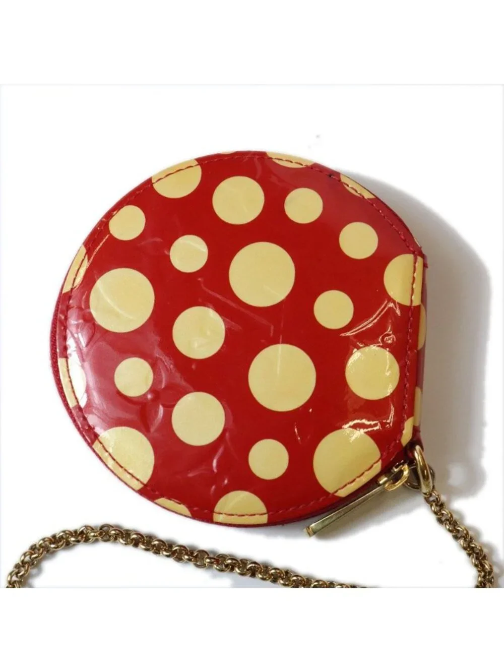 Louis Vuitton Porto Monechapo Vernis Coin Purse Dot Pattern Yayoi Kusama